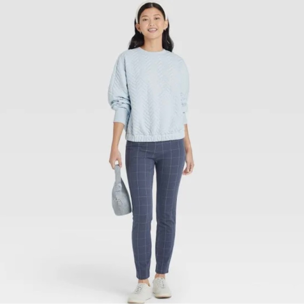 A new day Quilted Crewneck sweatshirt - light blue - Picture 3 of 9